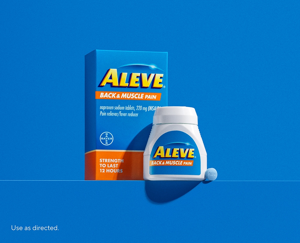 Aleve Back & Muscle Pain (Carton+Bottle+Pill)